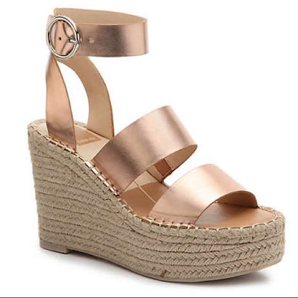 rose gold espadrille platform sandals